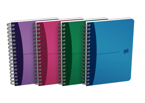 OXFORD Office Urban Mix Notebook - A6 - Polypropylene Cover - Twin-wire - 5mm Squares - 180 Pages - Assorted Colours - 100100899_1400_1686189546
