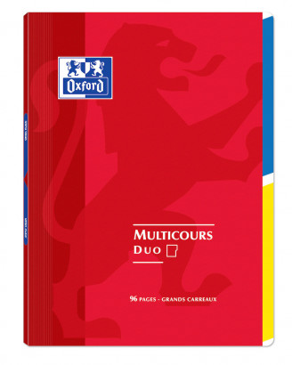 OXFORD OPENFLEX DUO NOTEBOOK -  24x32cm - Polypro cover - Stapled - Seyès squares - 96 pages - Assorted colours - 400037656_1200_1583240956 - OXFORD OPENFLEX DUO NOTEBOOK -  24x32cm - Polypro cover - Stapled - Seyès squares - 96 pages - Assorted colours - 400037656_1100_1583240916