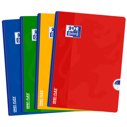 OXFORD OPENFLEX NOTEBOOK - A4 - Polypro cover- Casebound - Seyès squares - 192 pages - Assorted colours - 400051597_1200_1709027981