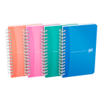 OXFORD Office My Colours Notebook - 9x14cm - Polypropylene Cover - Twin-wire - 5mm Squares - 180 Pages - Assorted Colours - 100102323_1400_1709630216