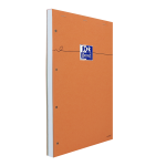 OXFORD Orange Notepad - A4+ - Stapled - Coated Card Cover - Ruled - 160 Pages - SCRIBZEE Compatible - Orange - 100106286_1300_1686171041
