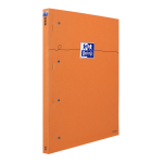 OXFORD Orange Notepad - A4+ - Side-Stapled - Coated Card Cover - Seyès - 160 Pages - SCRIBZEE Compatible - Orange - 100106288_1300_1686152235