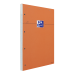 OXFORD Orange Notepad - A4+ Stapled - Coated Card  Cover - Seyès - 160 Pages - SCRIBZEE Compatible - Orange - 100106979_1300_1686152264