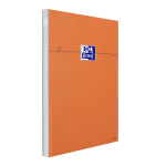 OXFORD Orange Notepad - A4+ - Stapled - Coated Card Cover - 5mm Squares - 160 Pages - SCRIBZEE Compatible - Orange - 100108050_1300_1686152190