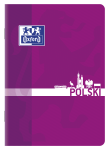 OXFORD ZESZYT PRZEDMIOTOWY JĘZYK POLSKI - A5 - miękka kartonowa okładka - zszywki - linia 9 mm z marginesem - 60 kartek - miks kolorów - 400092587_1100_1686153148