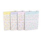 OXFORD Floral Notepad - A6 – mykt pappomslag – stiftet – linjert – 160 sider – assorterte farger - 400094827_1400_1709630353