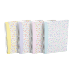 OXFORD Floral Notebook - B5 – Hårdt omslag – Dobbeltspiral – Linjeret – 120 sider – SCRIBZEE®-kompatibel – Assorterede farver - 400094959_1400_1709630364