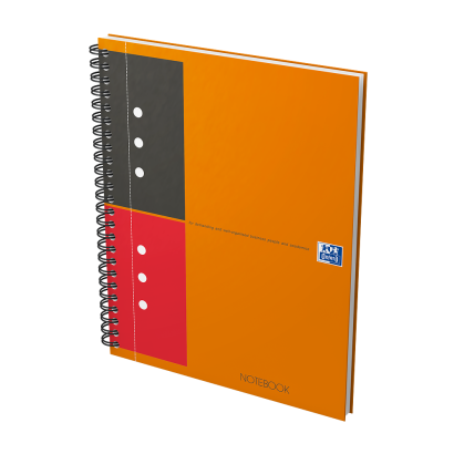 OXFORD International Cahier Notebook - A5+ - Couverture rigide - Reliure  intégrale - ligné 6mm - 160 pages - Compatible SCRIBZEE® - Orange