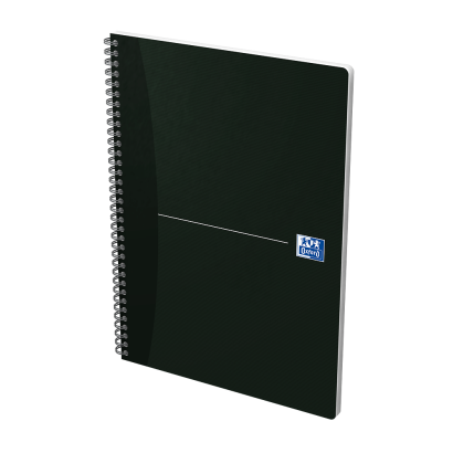 OXFORD Office Essentials Notebook - A4 - Soft Card Cover - Twin-wire - Ruled - 180 Pages - SCRIBZEE® Compatible - Black - 100102931_1300_1686159349