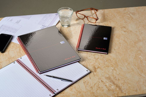 Oxford Black n' Red A4 Glossy Hardback Wirebound Notebook Ruled 140 Page Black Scribzee-enabled -  - 100103711_1100_1676965963 - Oxford Black n' Red A4 Glossy Hardback Wirebound Notebook Ruled 140 Page Black Scribzee-enabled -  - 100103711_4700_1677142265