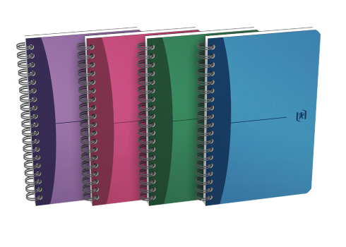 OXFORD Office Urban Mix Notebook - 11 x 17 cm – polypropenomslag – dobbel wire – linjert – 180 sider – assorterte farger - 100105213_1400_1686189507