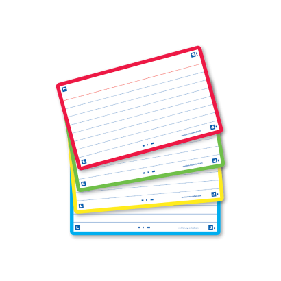 OXFORD FLASH 2.0 flashcards - ruled with 4 assorted colour frames