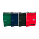 OXFORD Office Essentials Notepad - A7 - Hardback cover - Twin-wire - Ruled - 140 Pages - Assorted Colours - 400033667_1400_1709630262