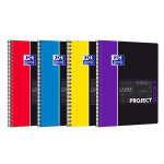 Oxford Studium Projectbook - A4+ - kariert 5 mm - 80 Blatt - Polypropylencover - Doppelspirale - SCRIBZEE® kompatibel - Sortierte Farben - 400037432_1200_1709025174