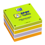 OXFORD Spot Notes Sticky Note Cube - 7,5x7x5 cm – Ulinjeret – 450 ark – SCRIBZEE® kompatibel – Assorterede farver - 400096789_1301_1686126564