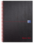 Oxford Black n' Red B5 Matt Hardback Wirebound Notebook Ruled 140 Page Black Scribzee-enabled -  - 400099450_1100_1561095103