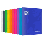 OXFORD easyBook®  CAHIER - 24x32cm - Couverture plastique avec pochettes - Agrafé - Grands carreaux Seyès - 96 pages - Couleurs assorties - 400111520_1400_1709630565