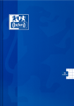 OXFORD ESSE BRULION - A5 - twarda kartonowa okładka - szyty - kratka 5x5 mm z marginesem - 96 kartek - niebieski - 400136916_1100_1686154097