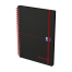 Oxford Black n' Red Spiralbuch - A5 - Liniert - 70 Blatt- Doppelspirale - Polypropylen Cover - SCRIBZEE® kompatibel - Schwarz - 400047655_1300_1686191344